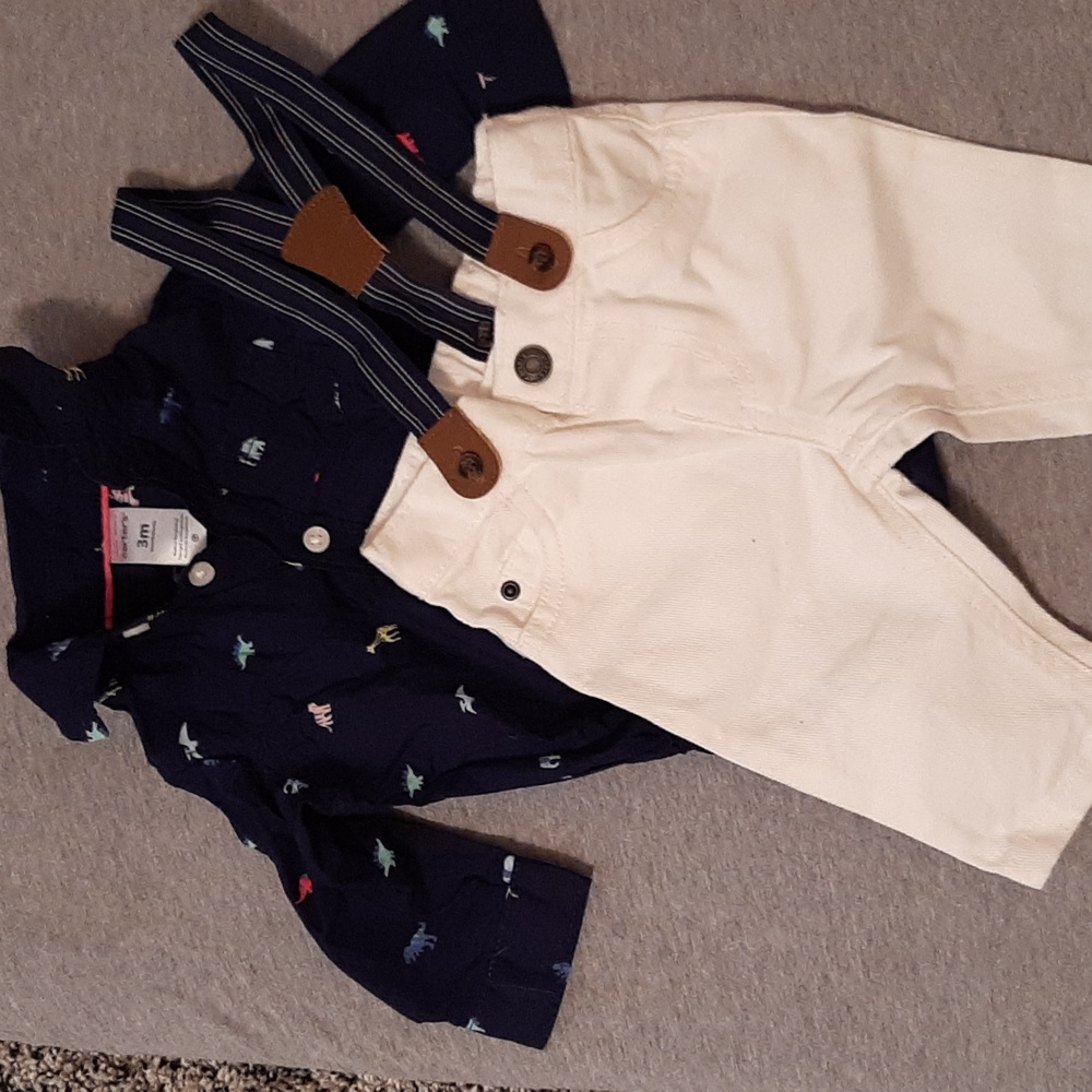 Button Down and Suspenders - zoo theme
